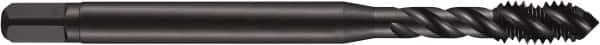 DORMER - 7/16-20 UNF 3 Flute 3B Modified Bottoming Spiral Flute Tap - Powdered Metal, Oxide Finish, 3-5/32" OAL, Right Hand Flute, Right Hand Thread, H3, Series E038 - Exact Tool & Supply