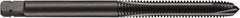 DORMER - 1-12 UNF, 3 Flute, Oxide Finish, Powdered Metal Spiral Point Tap - Plug Chamfer, Right Hand Thread, 5-1/8" OAL, 1.3976" Thread Length, 0.8" Shank Diam, 3B Class of Fit, Series E036 - Exact Tool & Supply
