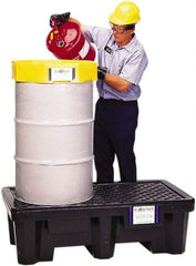 UltraTech - 66 Gal Sump, 1,500 Lb Capacity, 2 Drum, Polyethylene Spill Deck or Pallet - 53" Long x 29" Wide x 16-1/2" High, Inline Drum Configuration - Exact Tool & Supply