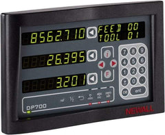 Newall - 3 Axis, 36" X-Axis Travel, 12" Y-Axis Travel, 6" Z-Axis Travel, Milling DRO System - 0.0005" Resolution, 10µm Accuracy, LED Display - Exact Tool & Supply