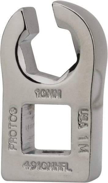 Proto - 3/4" 6 Point 3/8" Drive Chrome Flare Nut Crowfoot Wrench - 0.77" Head Diam x 1/4" Head Thickness, 1-15/16" OAL - Exact Tool & Supply