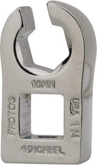 Proto - 3/4" 6 Point 3/8" Drive Chrome Flare Nut Crowfoot Wrench - 0.77" Head Diam x 1/4" Head Thickness, 1-15/16" OAL - Exact Tool & Supply