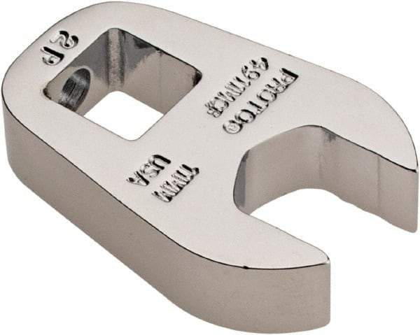 Proto - 11mm 3/8" Drive Chrome Crowfoot Wrench - 0.87" Head Diam x 1/4" Head Thickness, 1.13" OAL - Exact Tool & Supply