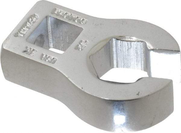 Proto - 1/2" 6 Point 3/8" Drive Chrome Flare Nut Crowfoot Wrench - 1-3/32" Head Diam x 1/4" Head Thickness, 1.63" OAL - Exact Tool & Supply