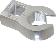 Proto - 1/2" 6 Point 3/8" Drive Chrome Flare Nut Crowfoot Wrench - 1-3/32" Head Diam x 1/4" Head Thickness, 1.63" OAL - Exact Tool & Supply