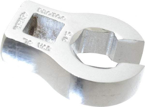 Proto - 9/16" 6 Point 3/8" Drive Chrome Flare Nut Crowfoot Wrench - 1-1/4" Head Diam x 1/4" Head Thickness, 1.63" OAL - Exact Tool & Supply