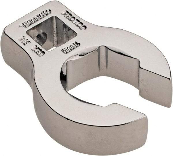 Proto - 18mm 6 Point 3/8" Drive Chrome Flare Nut Crowfoot Wrench - 1-5/8" Head Diam x 1/4" Head Thickness, 1-13/16" OAL - Exact Tool & Supply