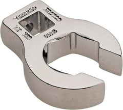 Proto - 18mm 6 Point 3/8" Drive Chrome Flare Nut Crowfoot Wrench - 1-5/8" Head Diam x 1/4" Head Thickness, 1-13/16" OAL - Exact Tool & Supply