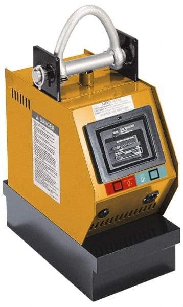 Walker - 3,000 Lb Load Capacity, Battery Powered Lift Magnet - 22.4" High x 16.3" Long x 8.6" Wide, For Use with Flats - Exact Tool & Supply