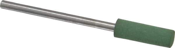 Value Collection - 5mm Max Diam x 15mm Long, Cylinder, Rubberized Point - Fine Grade, Ceramic, Mounted - Exact Tool & Supply