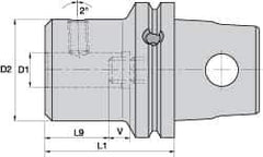 Kennametal - KM63XMZ Modular Connection, 0.315" Inside Hole Diam, 2.5591" Projection, Whistle Notch Adapter - Through Coolant - Exact Tool & Supply