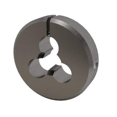 Cle-Line - M4x0.70 Metric Coarse Thread, 13/16" Outside Diam High Speed Steel Round Die - 1/4" Thick, Right Hand Thread, Adjustable - Exact Tool & Supply