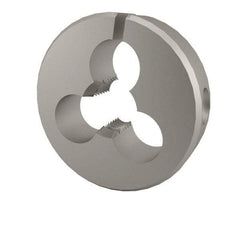 Cle-Line - M6x1.00 Metric Coarse Thread, 1" Outside Diam High Speed Steel Round Die - 3/8" Thick, Right Hand Thread, Adjustable - Exact Tool & Supply