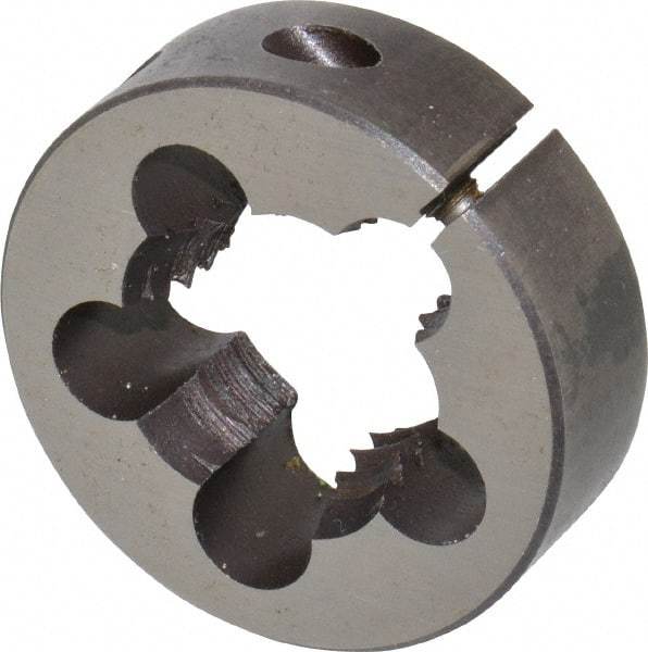 Cle-Line - M20x2.50 Metric Coarse Thread, 1-1/2" Outside Diam High Speed Steel Round Die - 1/2" Thick, Right Hand Thread, Adjustable - Exact Tool & Supply