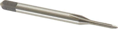Cleveland - M1.6x0.35 Metric Coarse, 2 Flute, Bright Finish, High Speed Steel Spiral Point Tap - Plug Chamfer, Right Hand Thread, 44.45mm OAL, 0.31" Thread Length, 6H Class of Fit, Series 1011 - Exact Tool & Supply