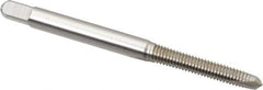 Cleveland - M4.5x0.75 Metric Coarse, 2 Flute, Bright Finish, High Speed Steel Spiral Point Tap - Plug Chamfer, Right Hand Thread, 2-3/8" OAL, 1/2" Thread Length, Series 1011 - Exact Tool & Supply