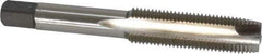 Cleveland - M12x1.25 Metric Fine, 3 Flute, Bright Finish, High Speed Steel Spiral Point Tap - Plug Chamfer, Right Hand Thread, 3-3/8" OAL, 1.66" Thread Length, Series 1011 - Exact Tool & Supply