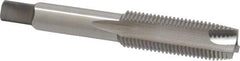 Cleveland - M14x1.50 Metric Fine, 3 Flute, Bright Finish, High Speed Steel Spiral Point Tap - Plug Chamfer, Right Hand Thread, 3-19/32" OAL, 1.66" Thread Length, Series 1011 - Exact Tool & Supply