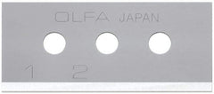 Olfa - 10 Piece Steel Safety Blade - 40mm OAL - Exact Tool & Supply