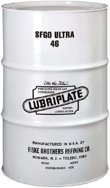 Lubriplate - 55 Gal Drum, ISO 46, SAE 20, Air Compressor Oil - 5°F to 380°, 220 Viscosity (SUS) at 100°F, 52 Viscosity (SUS) at 210°F - Exact Tool & Supply