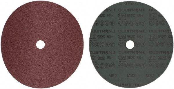 3M - 9-1/8" Diam 7/8" Hole 60 Grit Fiber Disc - Medium Grade, Ceramic, 6,600 Max RPM, Series 982C - Exact Tool & Supply