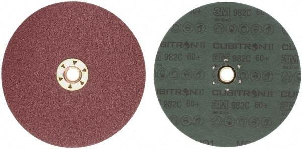 3M - 7" Diam 5/8-11 Threaded Hole 60 Grit Fiber Disc - Medium Grade, Ceramic, 8,600 Max RPM, Series 982C - Exact Tool & Supply