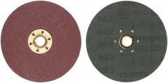 3M - 5" Diam 5/8-11 Threaded Hole 80 Grit Fiber Disc - Medium Grade, Ceramic, 12,000 Max RPM, Series 982C - Exact Tool & Supply