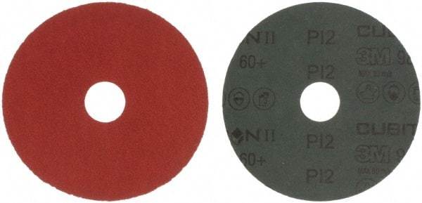 3M - 4-1/2" Diam 7/8" Hole 60 Grit Fiber Disc - Medium Grade, Ceramic, 13,300 Max RPM, Series 987C - Exact Tool & Supply