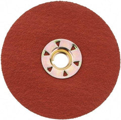 3M - 4-1/2" Diam 5/8-11 Threaded Hole 60 Grit Fiber Disc - Medium Grade, Ceramic, 13,300 Max RPM, Series 987C - Exact Tool & Supply