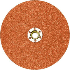 3M - 5" Diam 5/8-11 Threaded Hole 60 Grit Fiber Disc - Medium Grade, Ceramic, 12,000 Max RPM, Series 987C - Exact Tool & Supply
