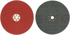 3M - 7" Diam 5/8-11 Threaded Hole 80 Grit Fiber Disc - Medium Grade, Ceramic, 8,600 Max RPM, Series 987C - Exact Tool & Supply