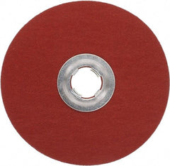 3M - 5" Diam 5/8-11 Threaded Hole 80 Grit Fiber Disc - Medium Grade, Ceramic, 12,000 Max RPM, Series 987C - Exact Tool & Supply