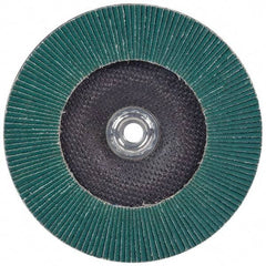 3M - 36 Grit, 7" Disc Diam, 7/8" Center Hole, Type 27 Zirconia Alumina Flap Disc - 8,600 Max RPM, Cloth Backing, Arbor Attaching System, Coated - Exact Tool & Supply