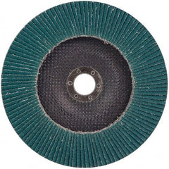 3M - 60 Grit, 7" Disc Diam, 5/8-11 Center Hole, Type 29 Zirconia Alumina Flap Disc - 8,600 Max RPM, Cloth Backing, Arbor Attaching System, Coated - Exact Tool & Supply