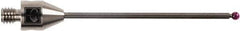 Renishaw - 0.08 Inch Ball Diameter, Carbide Stem, M4 Thread, Ruby Point Ball Tip CMM Stylus - 1.58 Inch Working Length, 0.06 Inch Stem Diameter, 1.97 Inch Overall Length - Exact Tool & Supply