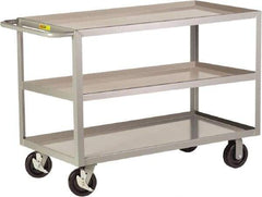 Little Giant - 3,600 Lb Capacity, 24" Wide x 41-1/2" Long x 36" High Shelf Cart - 3 Shelf, Steel - Exact Tool & Supply