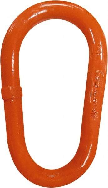 CM - 100 Grade Powder Coated Steel Oblong Master Link - 1/2" Diameter, 8,600 Lb Load Limit - Exact Tool & Supply
