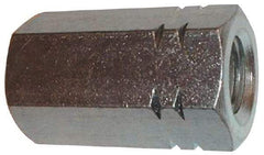 Made in USA - 3/8-16 UNC, 1-3/4" OAL Steel Standard Coupling Nut - Zinc-Plated Finish, 5/8" Width Across Flats - Exact Tool & Supply