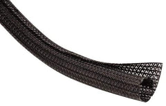Techflex - Black Braided Cable Sleeve - 10' Coil Length, -103 to 257°F - Exact Tool & Supply