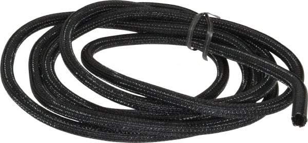 Techflex - Black Braided Cable Sleeve - 10' Coil Length, -103 to 257°F - Exact Tool & Supply