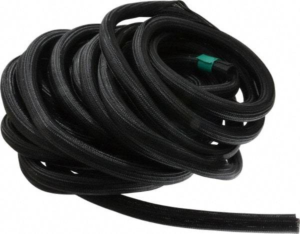 Techflex - Black Braided Cable Sleeve - 50' Coil Length, -103 to 257°F - Exact Tool & Supply