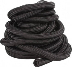 Techflex - Black Braided Cable Sleeve - 50' Coil Length, -103 to 257°F - Exact Tool & Supply