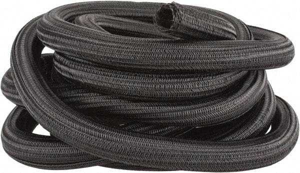 Techflex - Black Braided Cable Sleeve - 25' Coil Length, -103 to 257°F - Exact Tool & Supply