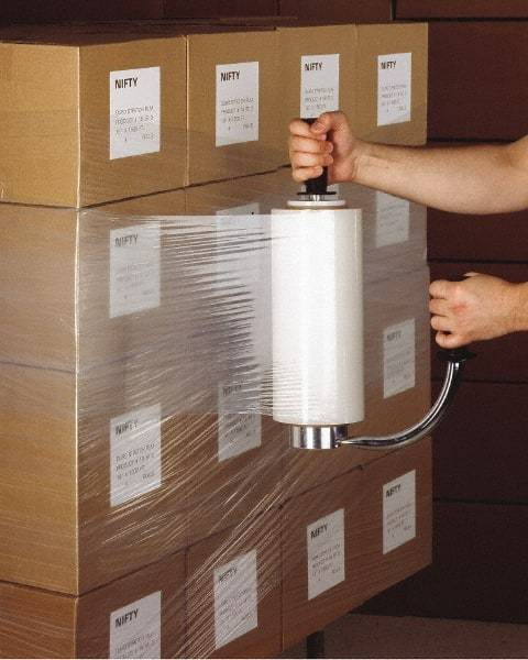 Nifty Products - 12" x 1,500' 75 Gauge Clear Roll Stretch Wrap - Exact Tool & Supply