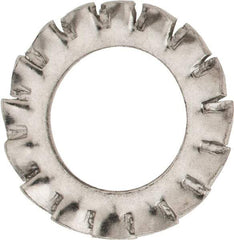 Value Collection - M10 Screw, 10.5mm ID, Stainless Steel External Tooth Lock Washer - 18mm OD, Uncoated, Grade 316 & Austenitic A4 - Exact Tool & Supply