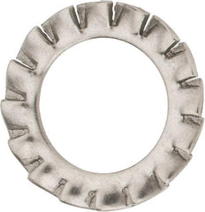 Value Collection - M12 Screw, 13mm ID, Stainless Steel External Tooth Lock Washer - 20.5mm OD, Uncoated, Grade 316 & Austenitic A4 - Exact Tool & Supply