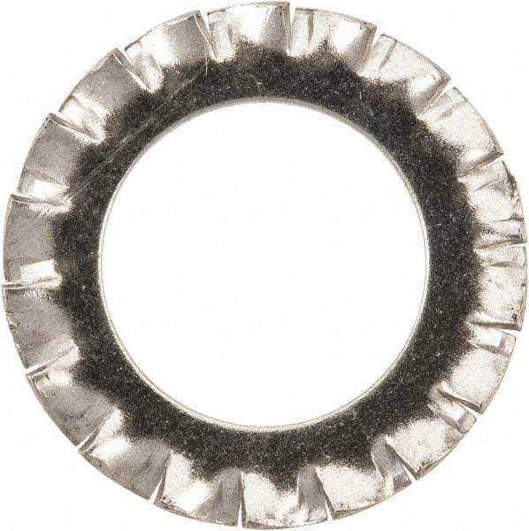 Value Collection - M14 Screw, 15mm ID, Stainless Steel External Tooth Lock Washer - 24mm OD, Uncoated, Grade 316 & Austenitic A4 - Exact Tool & Supply
