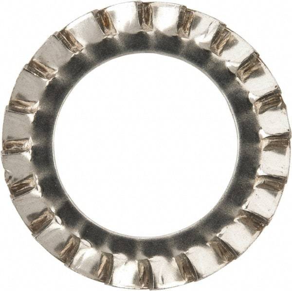 Value Collection - M18 Screw, 19mm ID, Stainless Steel External Tooth Lock Washer - 30mm OD, Uncoated, Grade 316 & Austenitic A4 - Exact Tool & Supply