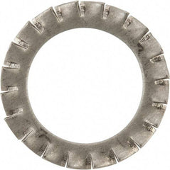 Value Collection - M24 Screw, 25mm ID, Stainless Steel External Tooth Lock Washer - 38mm OD, Uncoated, Grade 316 & Austenitic A4 - Exact Tool & Supply