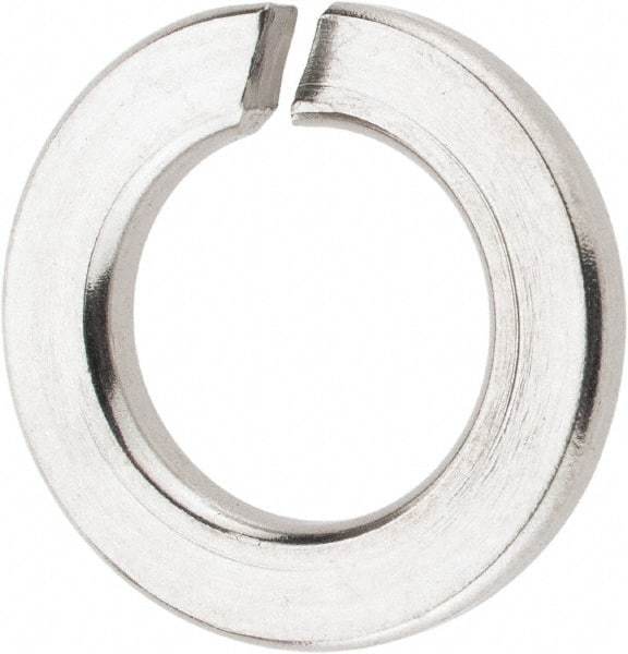 Value Collection - M10, 10.2mm ID, 18.1mm OD, 2.2mm Thick Split Lock Washer - 316 Austenitic Grade A4 Stainless Steel, Uncoated, 10.2mm Min ID, 10.7mm Max ID, 18.1mm Max OD - Exact Tool & Supply